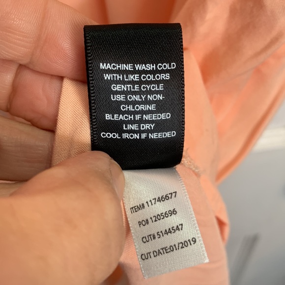 Torrid Babydoll Challis Tie Sleeve Peach Blouse Top W-523 Plus Size 1X - Picture 7 of 8